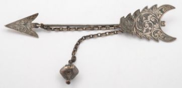 A Victorian silver kilt/shawl pin by Henry Ellis & Co, Exeter, 1847,