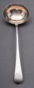 A George III silver Old English pattern soup ladle by William Eley I & William Fearn,