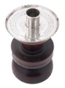 An unusual Victorian presentation silver and oak candlestick for the 1000th year Anniversary of the