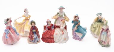 Eight Royal Doulton figures, The Gossips