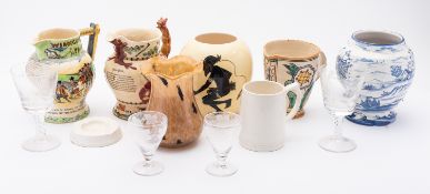 A mixed group of ceramics and glass comp