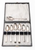 Four Sheffield silver coffee spoons, 194