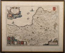 SOMERSET. BLAEU, Joan. Somersettensis Co