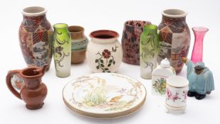 A mixed group of ceramics including a C.