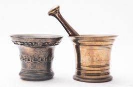 A James II or William & Mary bronze mortar, Whitechapel Foundry, London,