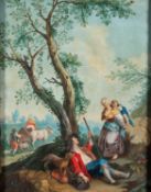 Circle of Jean-Baptiste-Marie Pierre (French, 1714-1789) - Travellers resting under a tree.
