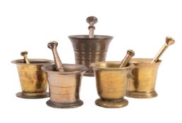 An English bell metal mortar,