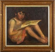 Circle of Dame Laura Knight DBE, RA, RWS (British, 1877-1970) - Portrait of a seated child,