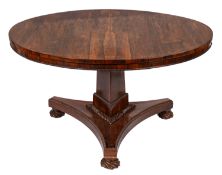 A Regency rosewood breakfast table,