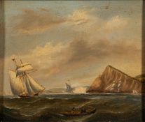 Circle of Thomas Luny (British, 1759-1837) - Coastal shipping off the Ness,