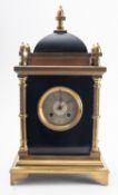 Japy Frères et Cie a black marble and gilt-metal mantel clock the eight-day duration movement