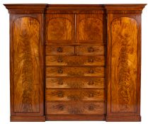 A Victorian mahogany compactum,