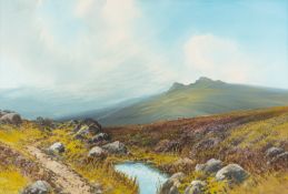 Reginald Daniel Sherrin (British, 1891-1971) - View of Dartmoor - Gouache - 50 x 74cm,