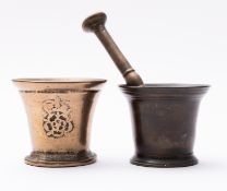A Charles II bronze mortar,