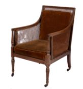 A Regency mahogany bergere armchair,