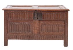 An oak coffer,