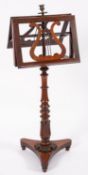 A Regency rosewood duet stand, circa 1815