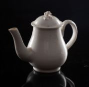 A Chinese wucai vase of Gu form and a small white glazed wine pot and cover,