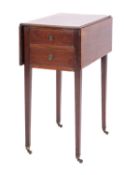 A mahogany and crossbanded worktable,