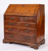 A George II burr elm bureau,