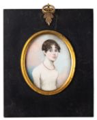 British School, 18th Century - A portrait miniature of J.B.