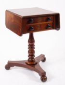 A Regency mahogany drop-leaf work table,