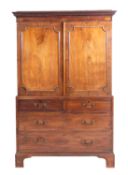 A George III mahogany linen press,