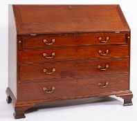 A George III mahogany bureau,