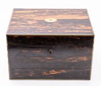 A Victorian rosewood, gilt brass banded and silver fitted dressing case,