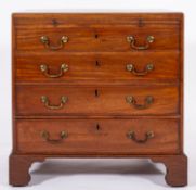 A George III mahogany bachelors chest of drawers,
