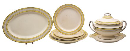 A Spode creamware part dinner service,
