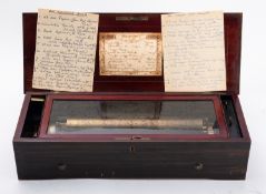 A Swiss rosewood cased musical box, by Nicole Freres, Geneva,