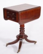 A Willam IV mahogany drop-leaf work table,