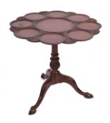 A George III mahogany supper table,