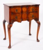 A walnut 'lowboy' chest in Queen Anne taste,