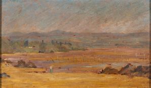 Rachel Ann Le Bas NEAC RE (British, 1923-2020) - Cardoness Shore - Bay of Fleet - Oil on board - 21.