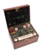 A Victorian walnut dressing case,