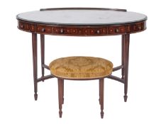 An oval mahogany dressing table, early 20th Century.