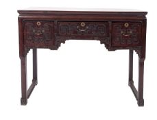 A Chinese huanghuali high table, circa 1900.