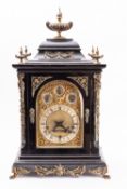Winterhalder & Hofmeier, Schwaerzenbach a large quarter-chiming Victorian ebonised bracket clock