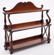A set of Regency mahogany wall shelves,
