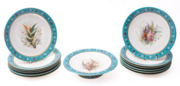A Worcester porcelain part dessert service,