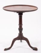 A George III mahogany circular occasional table,