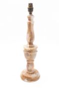 A Continental onyx table lamp,