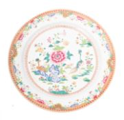 A Chinese famille rose 'phoenix and peacock' charger,