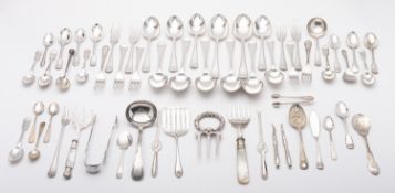 A mixed group of silver plated flatware