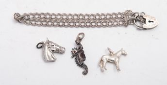 A mixed group of silver and silver plate