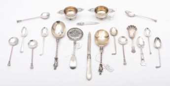 A mixed group of silver including; a Vic