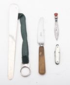A late Victorian silver paperknife maker