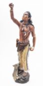 A cast resin figure of a North American